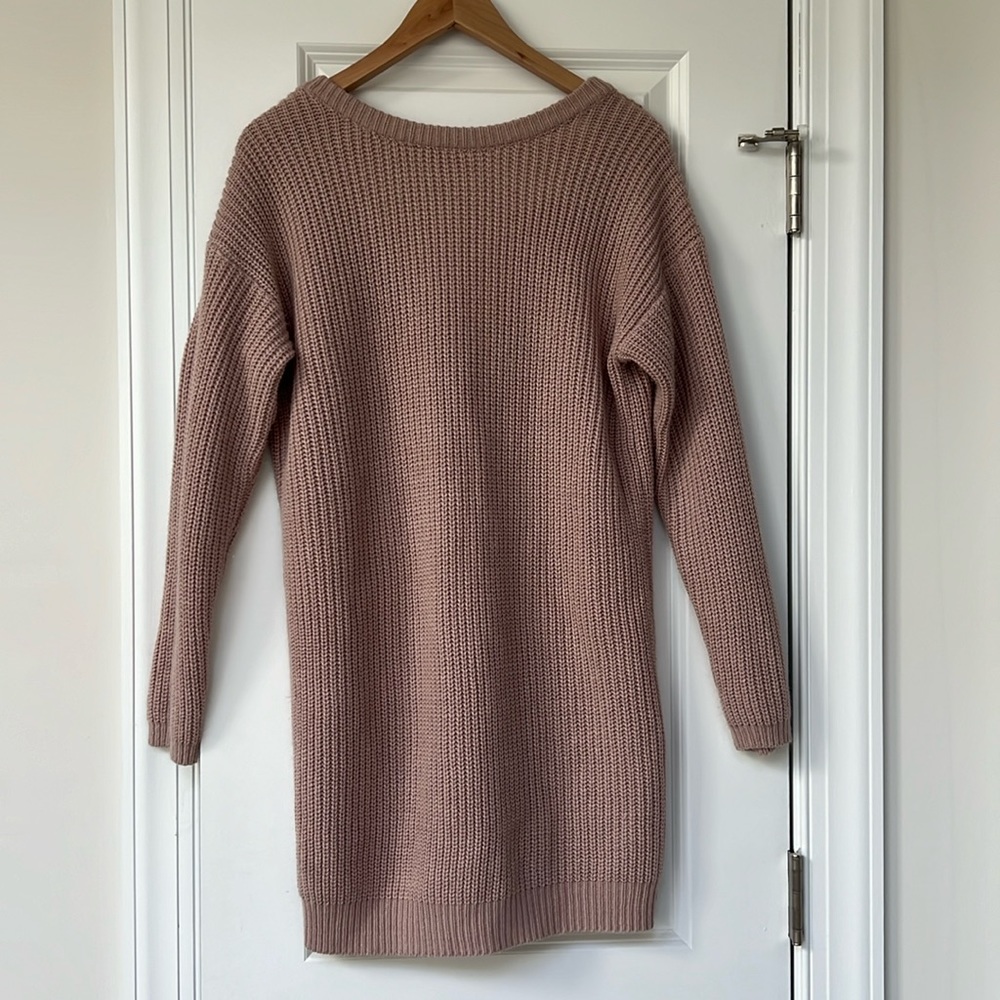 Bringing Sexy Back mauve sweater dress